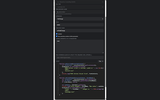 D365 Script Devtool :: Attach OnLoad/OnSave/OnChange scripts to any Dataverse form directly from the browser, without the maker portal form editor.