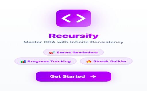 Recursify :: A smart revision assistant for LeetCode users with automatic problem sync, spaced repetition, and progress tracking.
