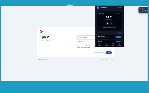 FocusSpark – Smart Focus Sessions :: Session-based Pomodoro + intelligent site blocker for deep work.