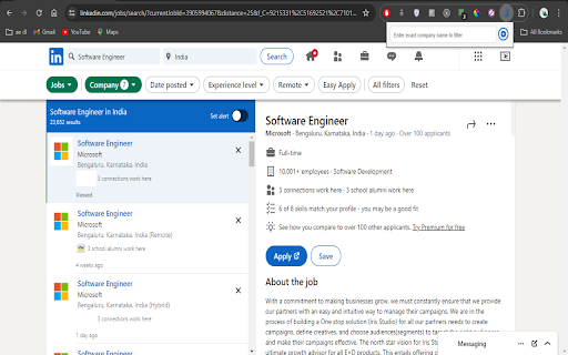LinkedIn Company Filter :: Addon filter for LinkedIn company search