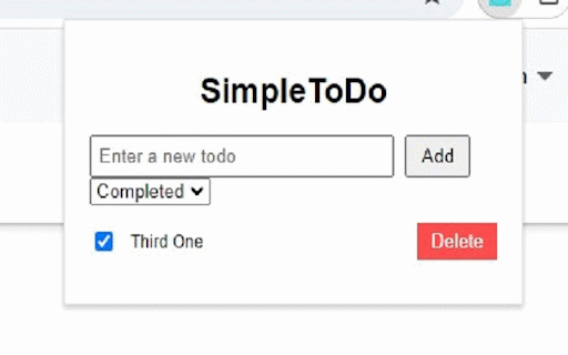 SimpleToDo :: A simple todo list Chrome extension