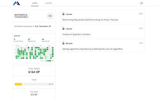 MA Grid :: GitHub-style activity graph for Math Academy