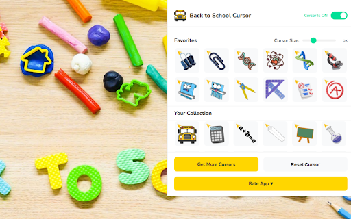 Back to School Cursor ★ Custom Cursor for Chrome™ :: 70+ fun school-themed cursors! Add notebooks, pencils & more to your browser!