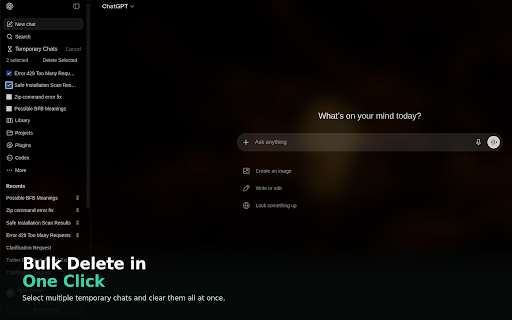 Segregate — ChatGPT Chat Organizer :: Segregate low-value ChatGPT chats from the ones that matter. Not related to ChatGPT's Temporary Chat privacy mode. 100% local.
