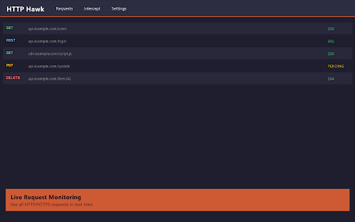HTTP Hawk - Request Interceptor :: Catch and edit HTTP requests on the fly, No proxy setup needed. Just click and intercept!
