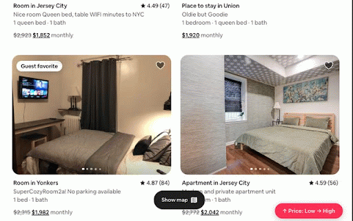 SortStay — Sort Airbnb by Price :: Adds a sort-by-price button to Airbnb search results