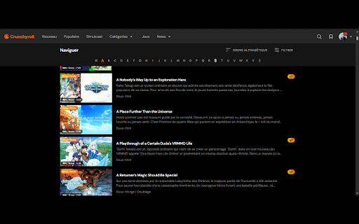 PureBinge :: Filter Crunchyroll catalog pages with MAL metadata
