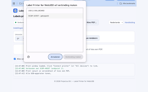 Label Printer for WebUSB :: Capture shipping labels and print them straight to your TSPL label printer over WebUSB — fast, local, no detour.