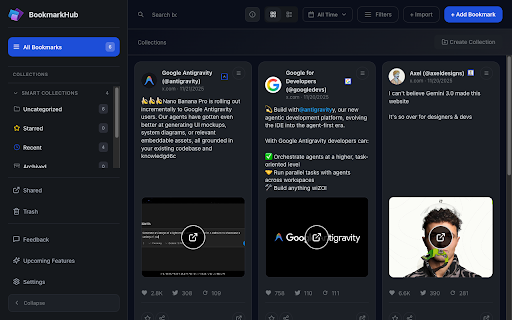 BookmarkHub - Twitter Bookmark Manager :: Import and manage your Twitter/X bookmarks with BookmarkHub's powerful interface