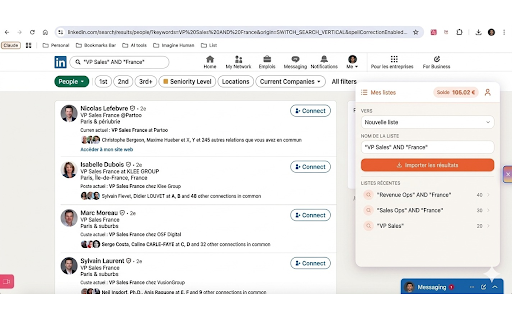 Listar :: Verified emails and phone numbers on LinkedIn, Facebook, Malt, Doctolib. Export your LinkedIn searches and Sales Navigator lists.