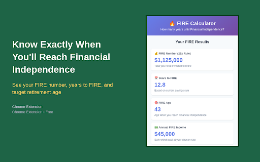 FIRE Calculator - Financial Independence :: Years-to-FIRE with real-return inflation + ACA 400% FPL cliff overlay for pre-Medicare bridge years. $10K/yr subsidy cliff. Free.