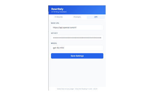 Rewritely :: AI-powered writing assistant — fix grammar, rewrite text, and transform your writing directly in any input field.