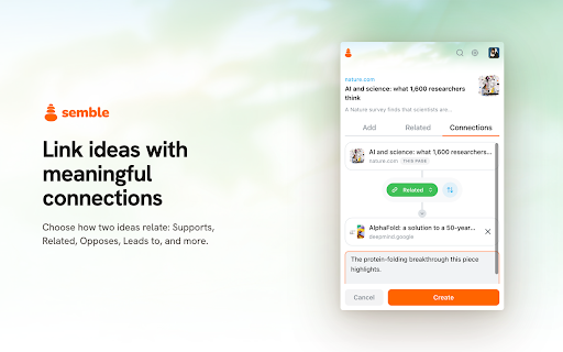 Semble :: Save pages to your Semble library, organize them into collections, and create typed connections between them.