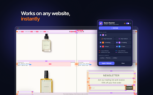 Space Spector :: Visualize all spacing gaps and padding at once — perfect for design review