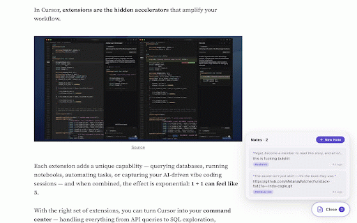 Better Notes :: Beautiful, context-aware notes anchored to highlighted text on any webpage.