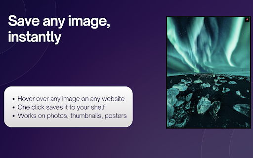 Pixel Shelf - Image Saver & Bookmarker :: Hover any image on any website and save it instantly. Build your personal visual catalog — your image shelf, always one click away.