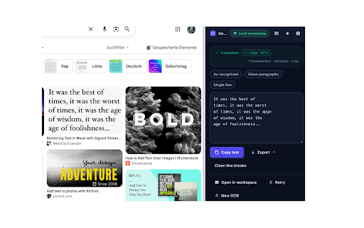 Unlimited OCR — Free & Private OCR Reader :: Copy text from screenshots, images, and PDFs with private OCR that runs entirely on your device.