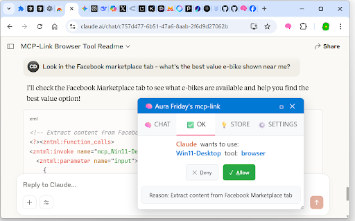 MCP Link :: 🧠 Let your favorite AI websites use tools! Connects any SSE MCP (Model Context Protocol) server up to ChatGPT, Claude, etc.