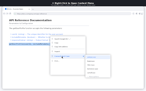 Text Case Converter :: Convert selected text case via right-click menu