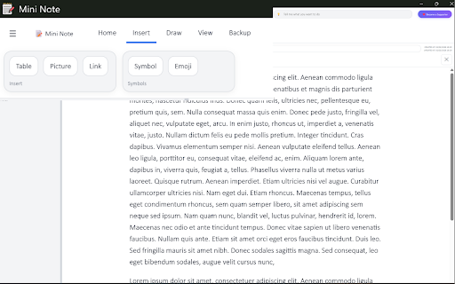 Mini Note :: Offline rich-text notepad with folders, tasks, draw, table support and cloud sync.