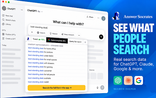 SEO Keyword Research by AnswerSocrates :: See the questions people ask, hidden keywords and Google Trends for every search — free, right in your results.