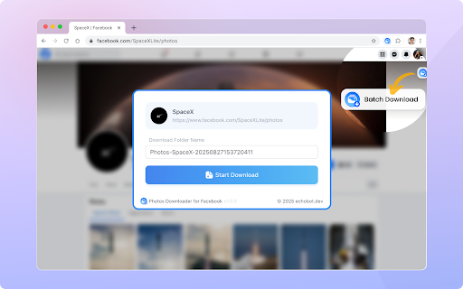 Photos Downloader for Facebook :: Instantly download photos from Facebook albums, profiles, and groups with one-click. Fast, private, secure. Save FB images now!