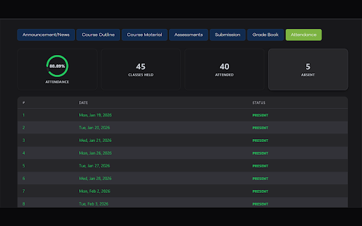 Qalam 2.0 :: Privacy-first mark tracking, attendance monitoring, and performance analytics for the NUST Qalam portal.