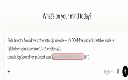 Secure AI Prompt — Enterprise Guardrail :: Warns before you send API keys, secrets, or internal data to AI chat tools. All scanning is local; nothing leaves your browser.