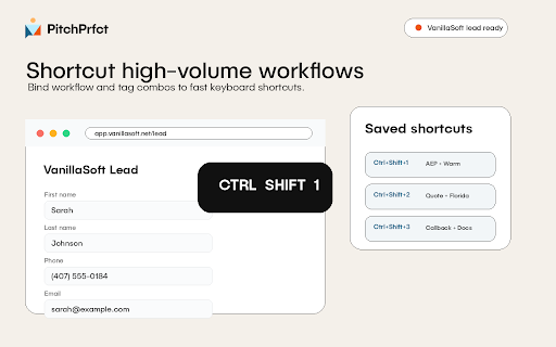 PitchPrfct Lead Capture :: Capture leads from VanillaSoft and send directly to PitchPrfct.