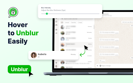 WhatsApp Blur: Blur names and lock your screen :: Blur your chats, contacts, and more. Lock your screen with a password. Keep your conversations private from others at public places.