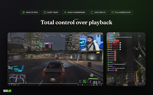 KickLab :: Watch multiple Kick streams at once, control quality, and get 7TV/BTTV/FFZ emotes — player & chat tweaks for Kick.com.