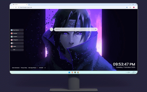 Akatsuki Itachi Rinnegan Live Wallpaper :: Itachi Uchiha with glowing Rinnegan eyes surrounded by mystical purple energy effects.