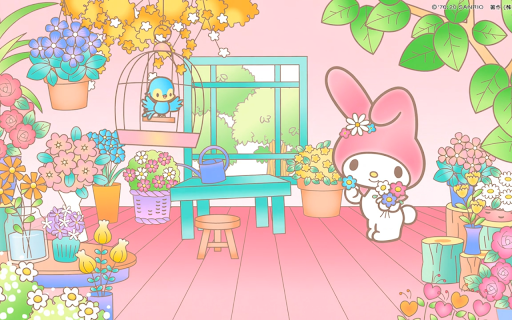 My Melody Bright Flower Shop Live Wallpaper :: Transform your new tab with enchanting live HD wallpapers of vibrant flowers at My Melody Bright Flower Shop.