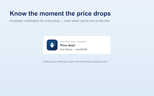 מעקב מחירי מלונות ב‑Booking.com | קהילת למטיילים :: מבית קהילת למטיילים — עקבו אחרי מחיר מלון ב‑Booking.com בלחיצה אחת, וקבלו התראה במייל ובדפדפן כשהמחיר יורד.