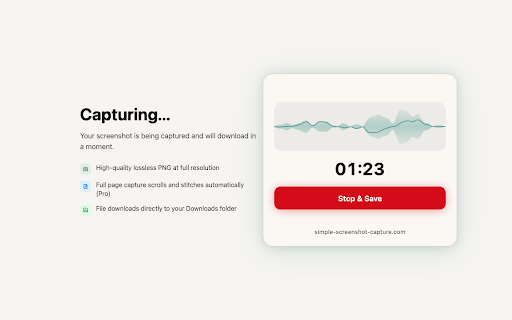 Simple Screenshot Capture :: Take a screenshot of your browser tab and save it as a PNG file.