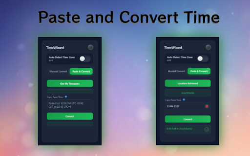 TimeWizard :: Paste event times, automatically detect and convert timezones or convert between any two timezones manually.
