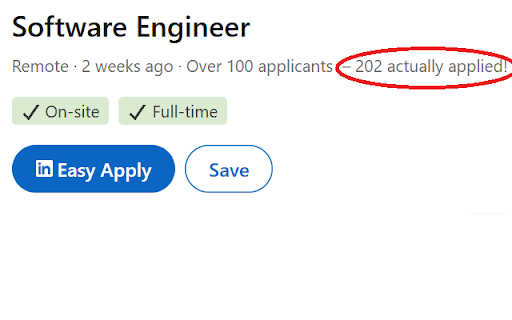 Real Applicant Count :: Show the real number of applicants for LinkedIn job posts