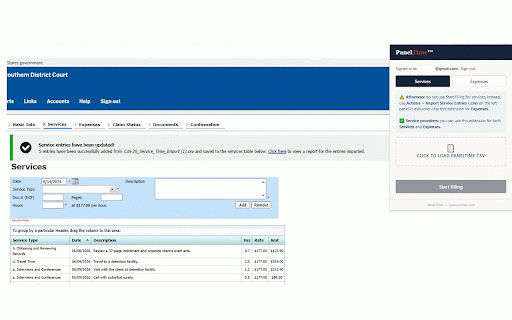 PanelTime :: Auto-fill eVoucher services and expenses from your PanelTime CSV