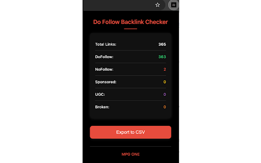 Do Follow Backlink checker - MPG ONE :: Analyze and highlight external links on webpages