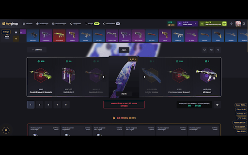 Better Keydrop :: Analyze loaded cases, calculate EV metrics, and store the latest case data locally.