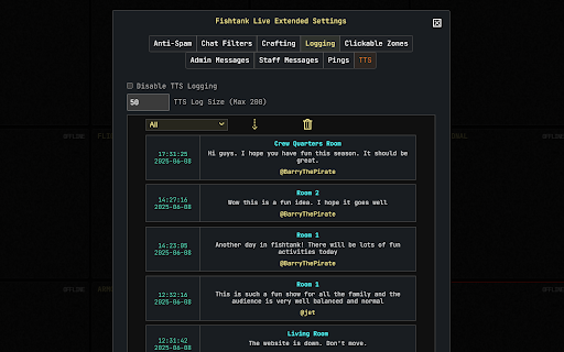 Fishtank Live Extended :: An open source project aimed at extending functionality on fishtank.live