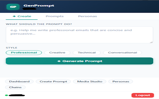 GenPrompt - AI Prompt Manager :: Access GenPrompt prompts, Agent Chat, Doc Agent, skills, agents and workflows from any page.