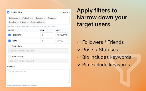 SkyDM - Bluesky DM Bot & Bulk Message Sender :: Bluesky Automation DM tool, Send mass DM (direct message) to competitor's followers and anyone you want.