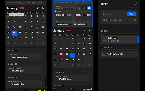 Magical Calendar for Google Calendar™ and Tasks :: Easily add and manage both events and tasks directly from browser popup with natural language input.