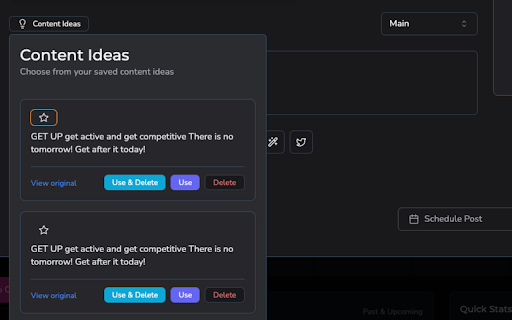 Postrr - Content Assistant :: Transform your social media strategy with content ideas from Postrr