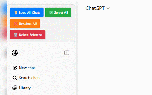 ChatGPT Bulk Chat Remover :: Bulk delete ChatGPT chats with auto-scroll, selection and API-based deletion