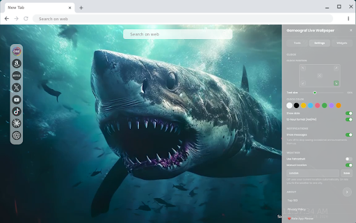 Scary Shark Live Wallpaper :: Scary Shark Live Wallpaper - Live HD video wallpaper for your Chrome new tab.