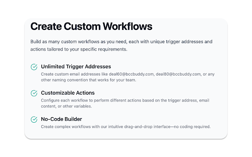 BccBuddy :: Automatically add BCC addresses to Gmail and Outlook emails for workflow automation