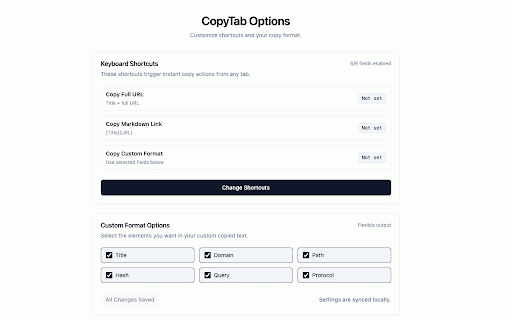 Copy Tab Info :: Copy current Tab title and url