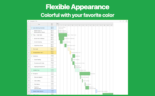 Simple Timetable :: Gantt Timeline Scheduler App